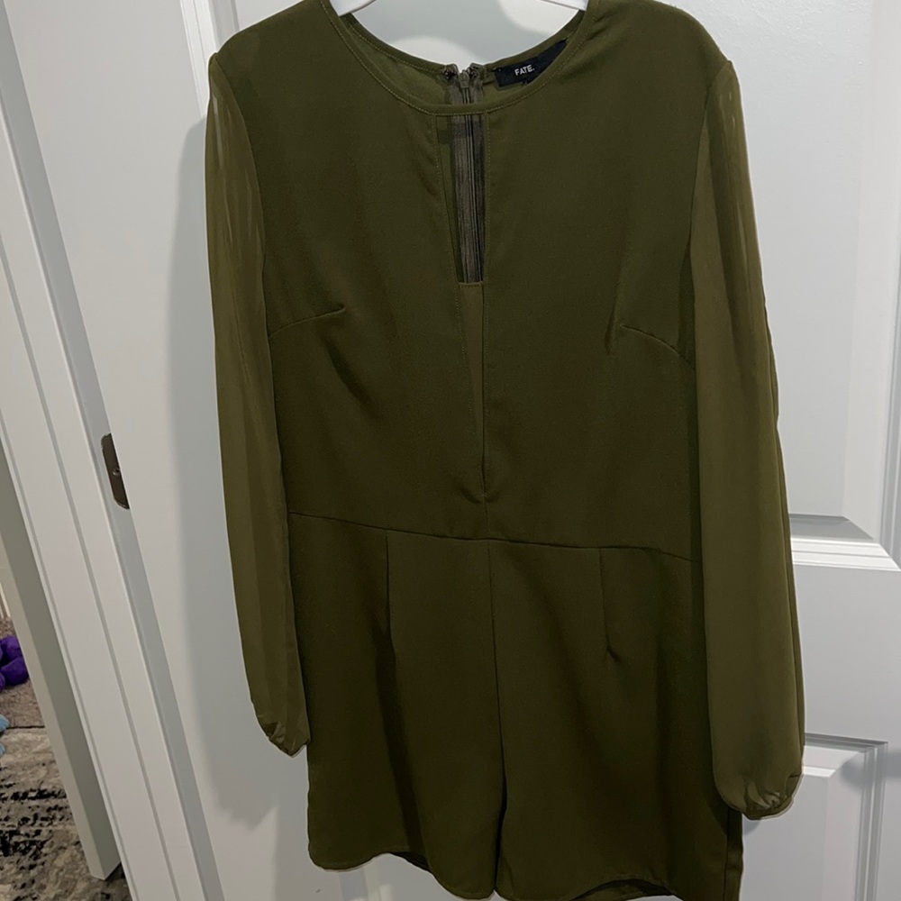 Olive green romper